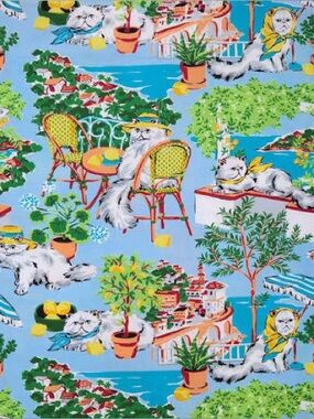 NOT FOR SALE - ISO!!!!! - Printfresh Mediterranean Meow Item in Amalfi Blue